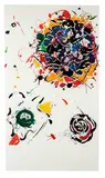 Sam Francis, Untitled, 1987, 23-color aquatint with mixed-media and collage additions on Rives BFK paper