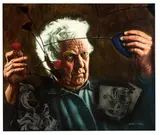 Alton Tobey, Homage to Calder, Oil on canvas