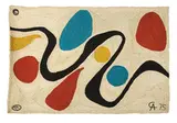 Turquoise by Alexander Calder, 1975, Handwoven jute maguey tapestry, sold Nov 2018