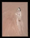 Nicholas Africano, Evelina, 1984, Acrylic, oil, gesso, and cast cloth on canvas diptych