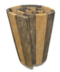 Mark Lere, Gullet, 1986, Graphite on shaped flake board