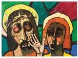 Sarkis Sarkisian, Untitled (Two Heads), Oil on canvas