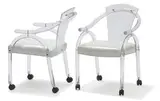 Modern, Lucite chairs (2), c. 1975, Manufacturer unknown