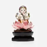 Virginia González, Padmasana Ganesha, 2011, glazed and gilt porcelain, painted wood