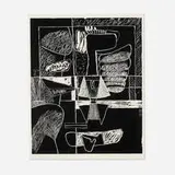 Le Corbusier, Nomiers tableau (from the Petite "Confidences" portfolio), 1932, lithograph and Rhodoid gravure on BFK Rives