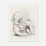 Henry Moore, Elephant Skull (Plate XI), 1969, etching on Rives
