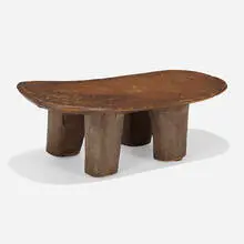 Senufo, Low stool, carved wood