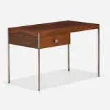 Knud Joos-Jensen, Hall table, c. 1960, rosewood, teak, brushed stainless steel