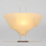 Samurai table lamp (from the MaMo Nouchies series) by Ingo Maurer and Dagmar Mombach, 1998, fiberglass shade, powder-coated steel, stainless steel, silicone, sold Feb 2024