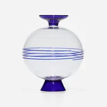 Pauly & C., Vase, c. 1980, hand-blown glass