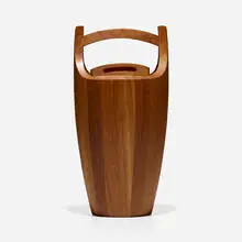 Jens Quistgaard, Ice bucket, c. 1960, teak, plastic