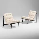 Alf Svensson, Chairs, pair, 1950, lacquered wood, upholstery