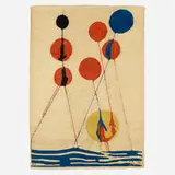 Balloons tapestry by Alexander Calder, 1975, hand-woven maguey fiber, sold Jan 2024