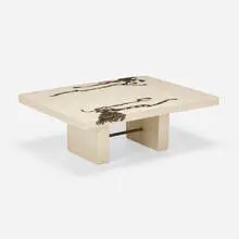 Terra coffee table by Silas Seandel, c. 1975, concrete, bronze, sold Jan 2024