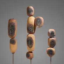 Raul Coronel, Untitled (monumental outdoor sculpture), c. 1960, glazed stoneware, steel