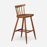 Four-Legged high chair by George Nakashima, 1967, American black walnut, sold Jan 2024