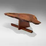 Minguren I coffee table by George Nakashima, 1976, American black walnut, rosewood, sold Jan 2024