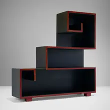 Paul Theodore Frankl, Skyscraper bookcase, c. 1930, lacquered wood
