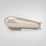 J.A. Henckels, Zeppelin cocktail set, c. 1928, chrome-plated and parcel-gilt brass