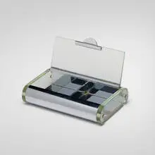 attribution Paul Lobel, Cigarette box, c. 1935, etched glass, chrome-plated brass