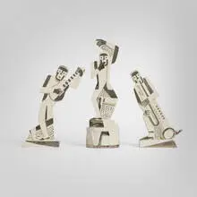 Primavera, Three-piece Jazz band, c. 1930, glazed stoneware