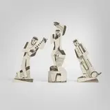 Primavera, Three-piece Jazz band, c. 1930, glazed stoneware