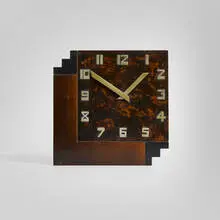 Art Déco, Table clock, c. 1930, painted wood
