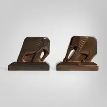 Margaret J. Postgate, Elephant Push-Pull bookends, c. 1929, glazed stoneware