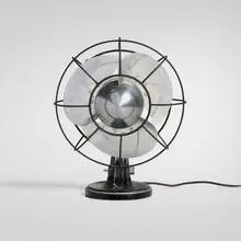 General Electric, Table fan, c. 1930, aluminum, painted steel