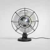 General Electric, Table fan, c. 1930, aluminum, painted steel