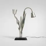 Egmont Arens, Table lamp, c. 1930, nickel-plated brass, lacquered wood