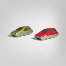 attribution Henry Dreyfuss, Concept car models, set of two, c. 1960, painted composite