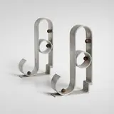 Art Déco, Andirons, pair, c. 1940, aluminum, painted steel