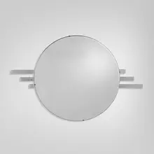 Art Déco, Wall mirror, c. 1935, mirrored glass, chrome-plated steel