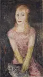 Otto Gleichmann, Mädchen im rosa Kleid, 1931, Öl auf Leinwand