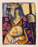 Otto Dix, Saul und David, 1958, Farblithographie auf Van Gelder Zonen-Bütten