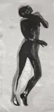 Floris Michael Neusüss, Ohne Titel (Körperphotogramm, München), 1965, Vintage. Photogramm mit chemischer Malerei. Autoreversalpapier, auf Leinen aufgezogen. Unikat. 202 cm × 98,5 cm (79 ½ in. × 38 ¾ in.)