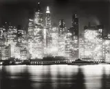 Andreas Feininger, Ohne Titel (Downtown Manhattan bei Nacht)