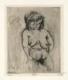 Otto Dix, Vohse, 1922, Kaltnadel auf Velin