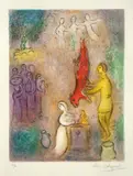 Marc Chagall, Sacrifice aux Nymphes, 1961, Farblithographie auf Arches-Velin