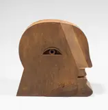 Horst Antes, Kopf, 1977, Stahl, geschweißt, mit Rostpatina. Höhe: 45 cm (17 ¾ in.)