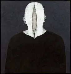 Max Neumann, Ohne Titel, 2007, Vinyl und Öl auf Leinwand