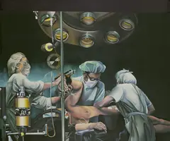 Maina-Miriam Munsky, Hüftoperation, 1974, Öl auf Leinwand
