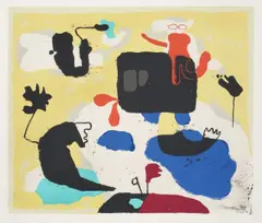 Moby Dick by Willi Baumeister, 1951, Farbserigraphie auf Papier, sold Nov 2014