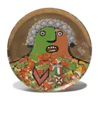 Enrico Baj, L'Ultimo dei Generali, c. 1975, Mixed-media on porcelain plate