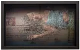 Uttaporn Nimmalaikaew, Area of Corporeality, 2012, Fishing line and oil on zephyr cloth in boxed installation