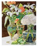 June Young, Three Glass Vases, Watercolor on paper