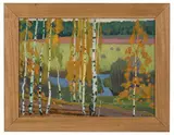 Viktor Templin, Through the Woods, c. 1964, Oil on board