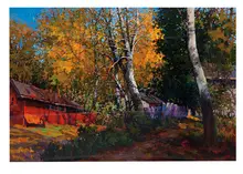 Kairong Liu, Backyard of Oak Street, c. 2009, Acrylic on paper
