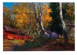 Kairong Liu, Backyard of Oak Street, c. 2009, Acrylic on paper